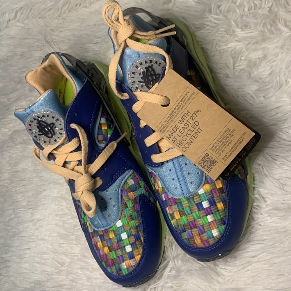 Nike Air Huarache Crater Color Woven Blue Sneaker Brand New - Picture 6 of 7